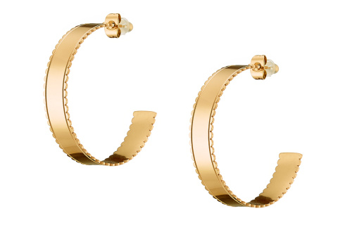 Σκουλαρίκι κρίκος 35cm ατσάλι επίχρυσο 316L