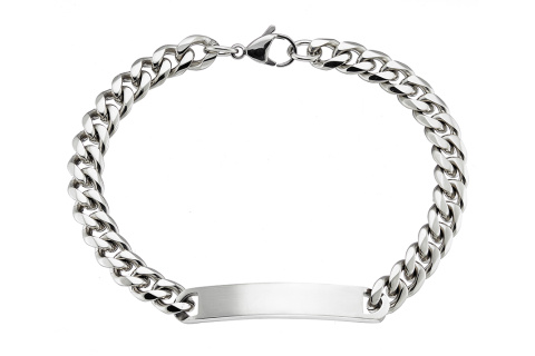 Βραχιόλι unisex ταυτότητα 8mm ατσάλι 316L