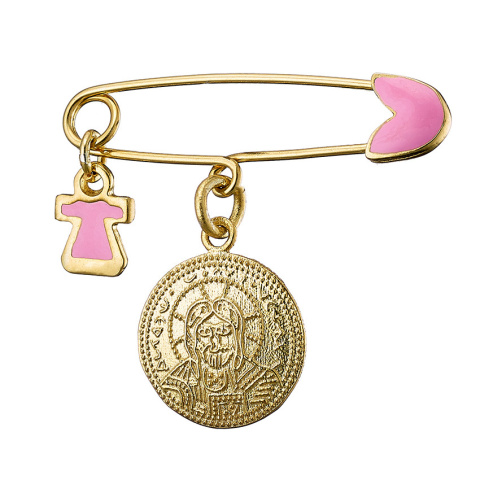 Παραμάνα ασήμι 925, επιχρυσωμένη με Κωνσταντινάτο διπλής όψης