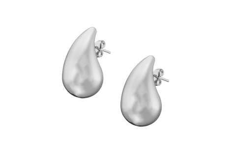 Σκουλαρίκια Chunky Drops 22mm ατσάλι 316L