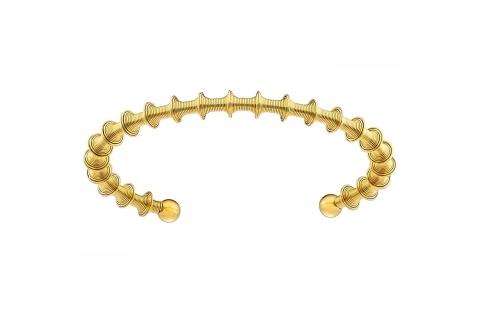 Βραχιόλι γυναικείο φιδωτό επίχρυσο ατσάλι 316L