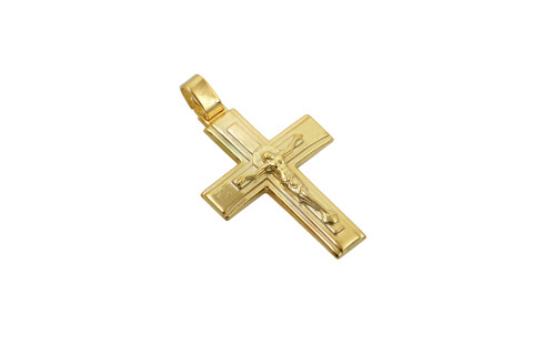Σταυρός αντρικός με τον Εσταυρωμένο 2.8cm x 2.4cm ασήμι 925