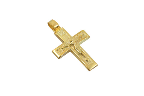 Σταυρός αντρικός με τον Εσταυρωμένο 2.8cm x 2.4cm ασήμι 925