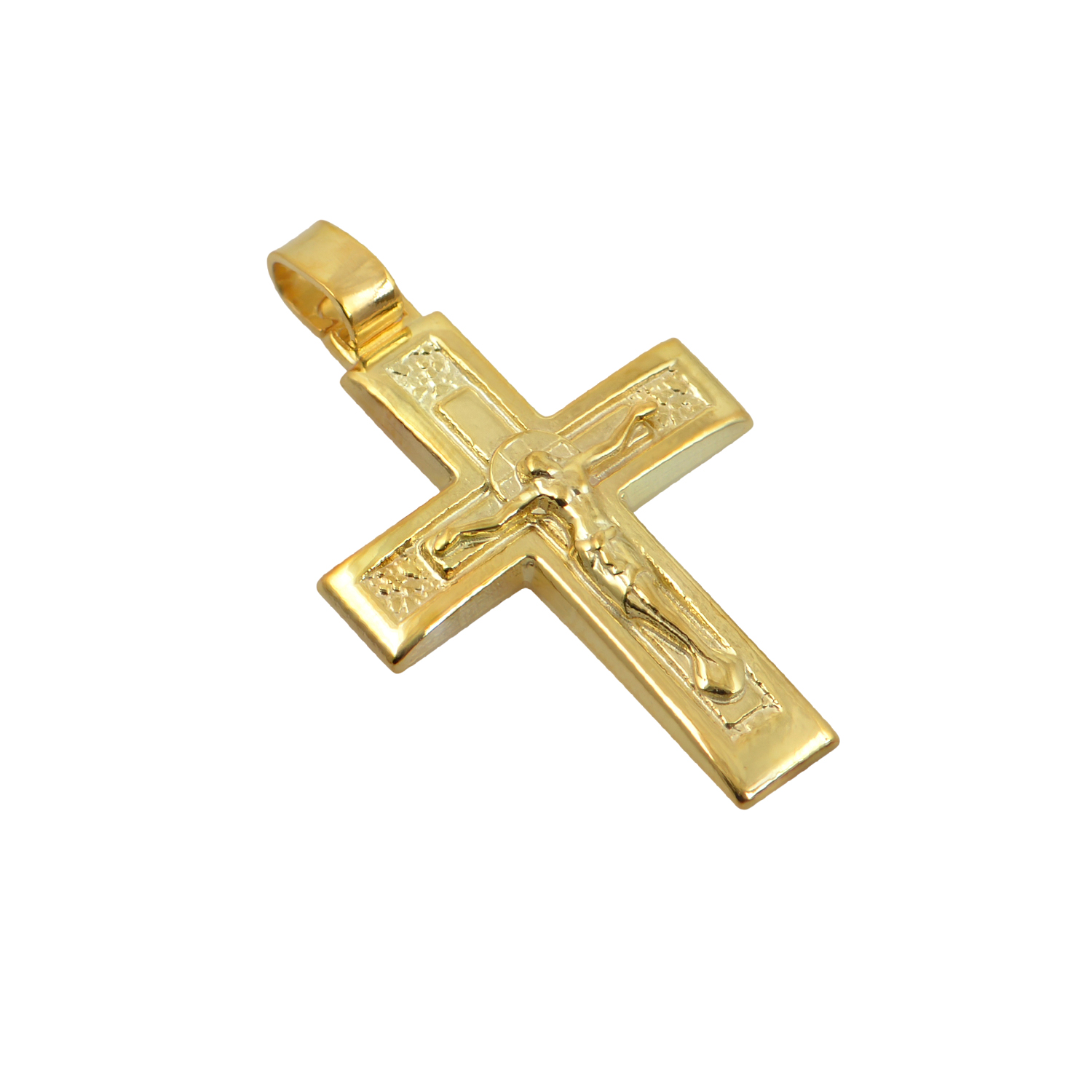 Σταυρός αντρικός με τον Εσταυρωμένο 2.8cm x 2.4cm ασήμι 925