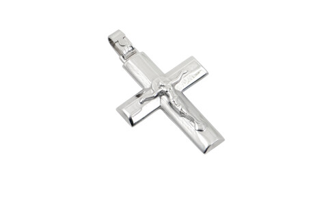 Σταυρός αντρικός με τον Εσταυρωμένο 2.8cm x 2.4cm ασήμι 925
