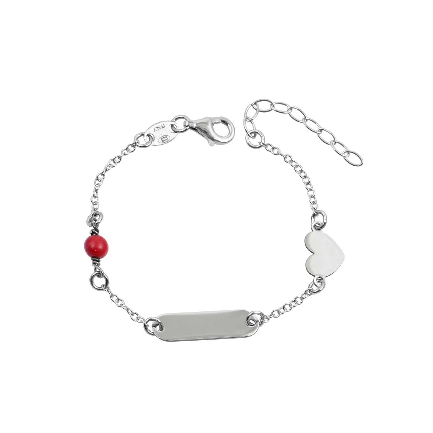 Βραχιόλι, Βαπτιστική πλάκα άσπρη με καρδιά