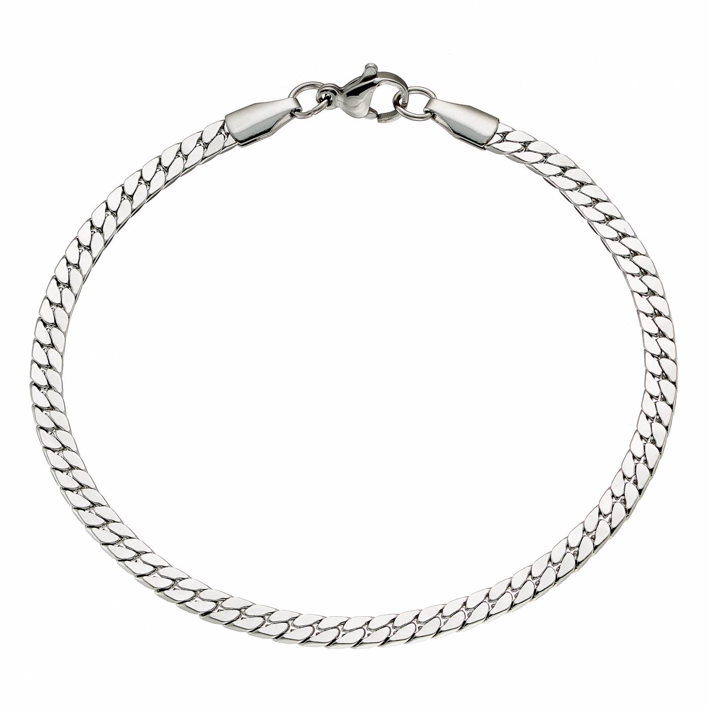 Χειροπέδα ανδρική ασημί 4mm & 21mm ατσάλι 316L