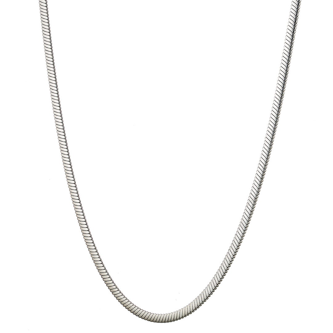 Αλυσίδα snake ανδρική 4mm & μήκος 60cm, ατσάλι 316L