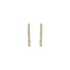 Ασημένια κρεμαστά σκουλαρίκια επιχρυσωμένα 2cm μήκος ριβιέρα με ζιργκόν 925