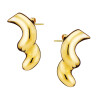 Σκουλαρίκια, επιχρυσωμένα minimal ασύμμετρα ατσάλι 316L