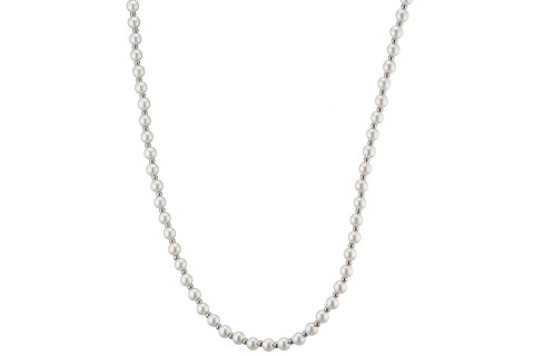 Κολιέ γυναικείο, μαργαριτάρια με ασημί μπίλιες & κούμπωμα, ατσάλι 316L