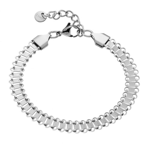 Βραχιόλι γυναικείο ασημί, minimal σχέδιο, ατσάλι 316L