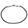 Βραχιόλι γυναικείο ριβιέρα με 3mm μαύρες πέτρες ατσάλι 316L