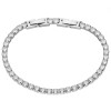 Βραχιόλι γυναικείο ριβιέρα με 4mm ασπρες πέτρες ατσάλι 316L